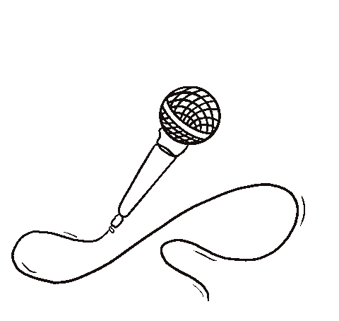 Stop-Motion-Illustration eines Mikrofons