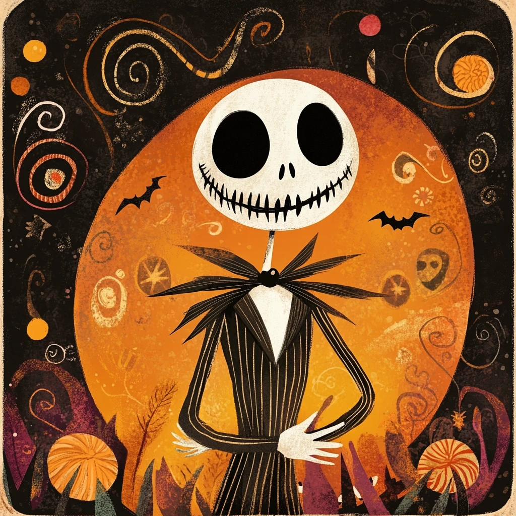 Illustration von Jack Skellington für Halloween.
